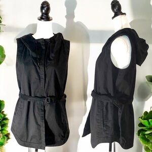 LAFAYETTE 148 New York Anorak Button Down Hooded  Outdoor Sleeveless Jacket